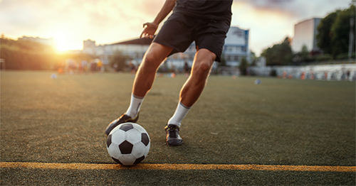 Henri playing soccer